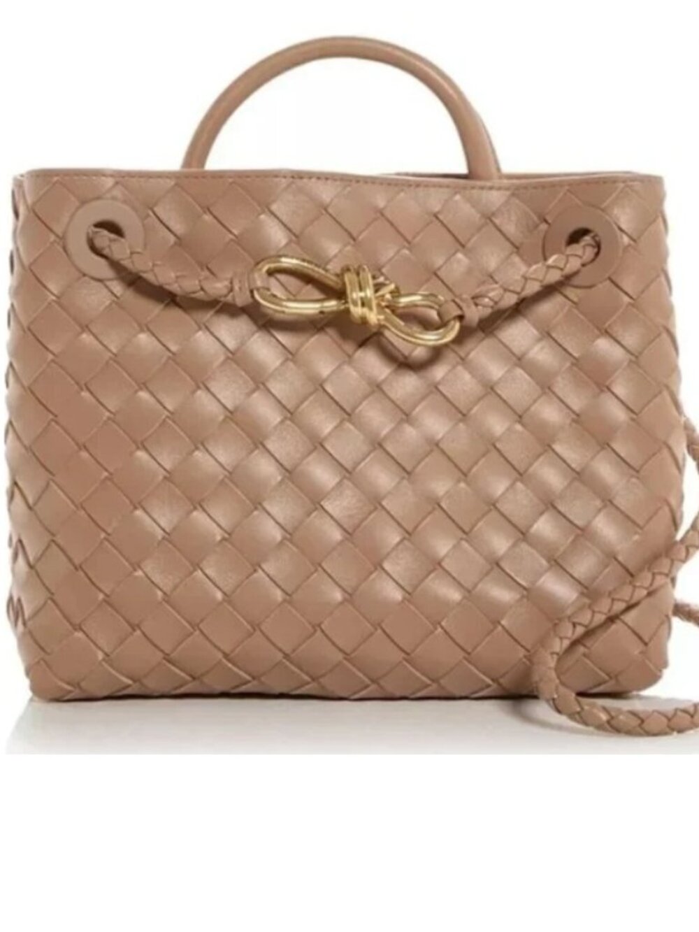 New Bottega Veneta Brown Small Andiamo Bag